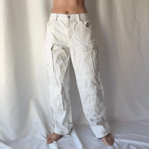 GRLFRND Pants - Grlfrnd Lex Cargo Jean in Sierra White